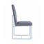 Chaise d’appoint rembourrée grise La Jolla