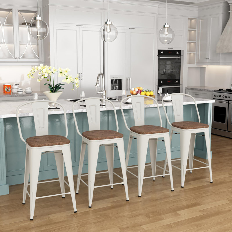 Burney Counter Stool, 24, White