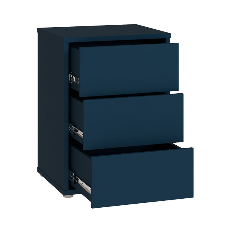 Sadaris 49.8cm W Particle Board / Chipboard Bedside Table, Night Blue