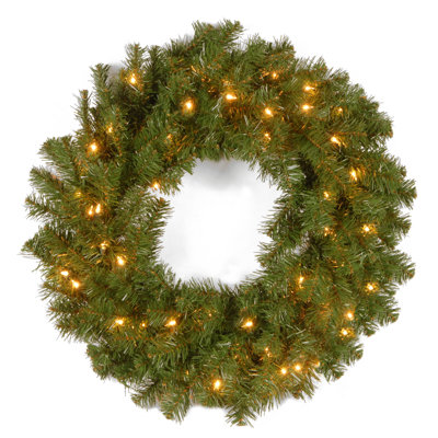 24" Kincaid Spruce Wreath with Lights