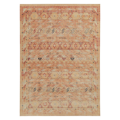 Distressed Homage Wool Floral Area Rug