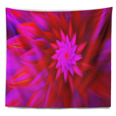 Tapisserie floral rose de fleurs brillantes
