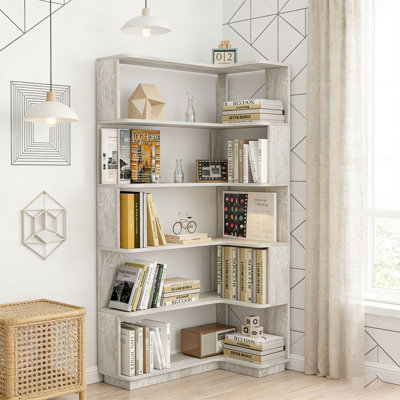 Freestanding Corner Bookshelf