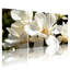 Ensemble de 3 tableaux sur toile tendue représentant des fleurs de magnolia blanc, pour la décoration du salon et de la chambre à coucher.-1914844275