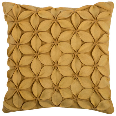 Appliqued Cotton Throw Pillow