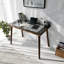 Libby Glass Top Metal Base Writing Desk