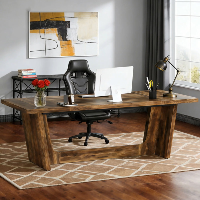 Table de travail 70,8 pouces, Brun