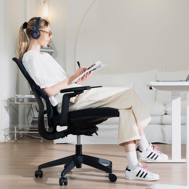 Mesh Back Office Task Chair, Black, Black