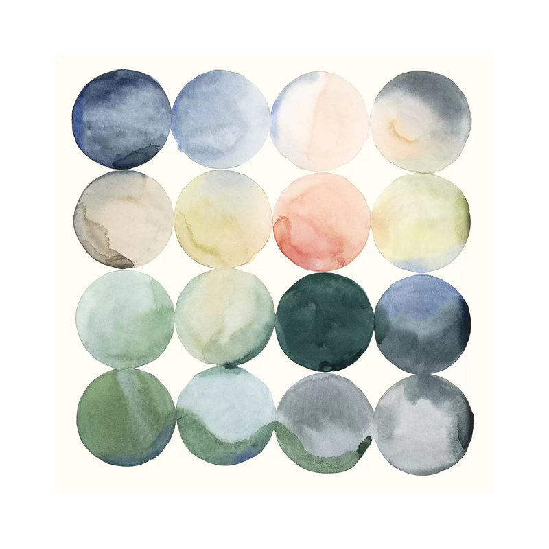 Pastel Hoops I by Grace Popp - Wrapped Canvas Painting, 93.98cm H x 93.98cm W x 1.91cm D