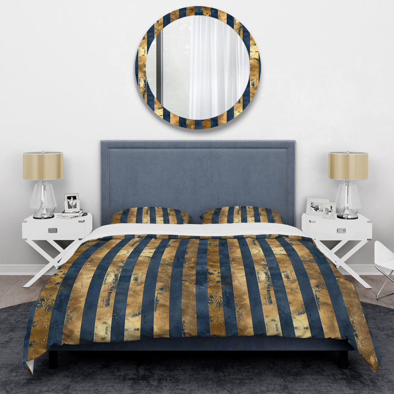 Ensemble de housse de couette Glamour Pinstripe I - Glam, Housse de couette pour grand lit + 2 taies décora