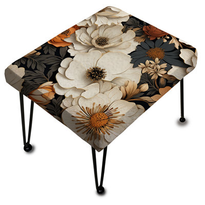 Vivid Poppy Dreams - Repose-pieds rectangulaire floral