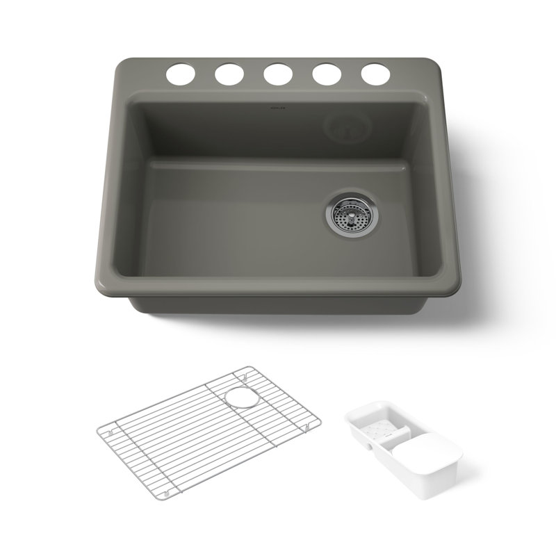 Riverby® 27"L x 22"W Kitchen Sink, Thunder Gray