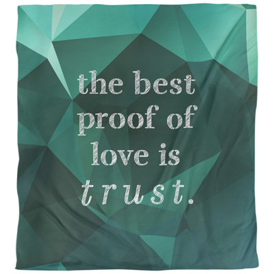 Housse de couette simple Love and Trust Quote