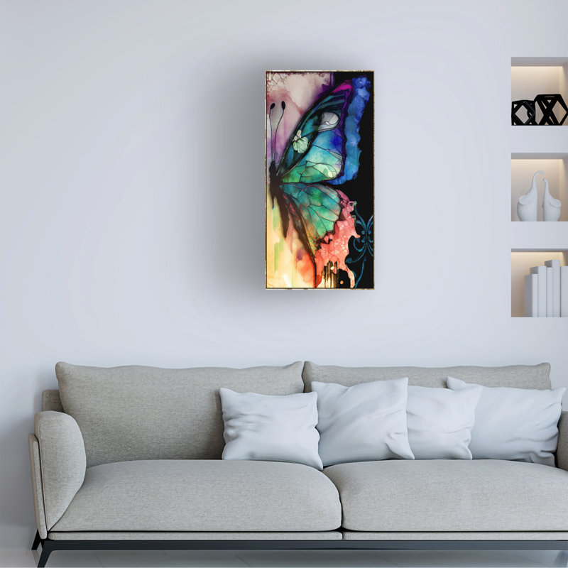 Art mural sur toile tendue - Sasha «Transition I» pour décoration de salon, de chambre à coucher ou de bureau - 24 x 47 pouces - 24 x 47