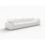 Canapé modulaire en mélange de lin blanc de 160 po avec coussins décoratifs Gracie Mills-134683342-134683339