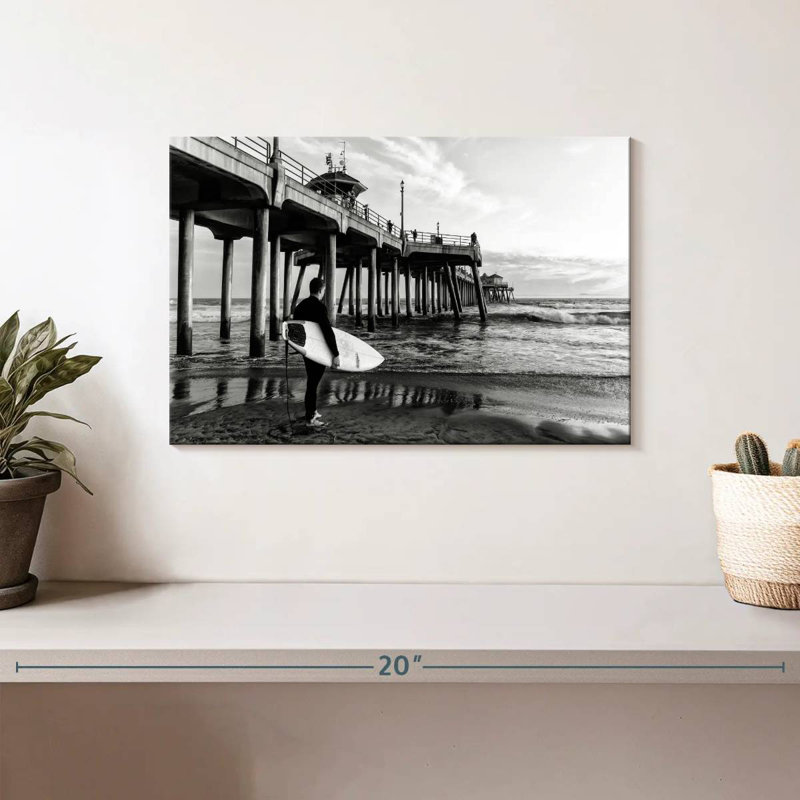 Gillard - Californie - Huntington Gillard - surfeur, H 8 po x l 12 po