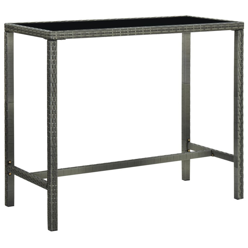 Mamers Bar Table, Gray, 51.2" L x 23.6" W x 43.3" H