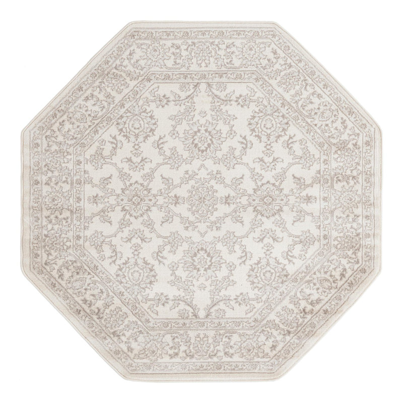 Hillyer Floral Indoor Rug, Octagon 5'3"