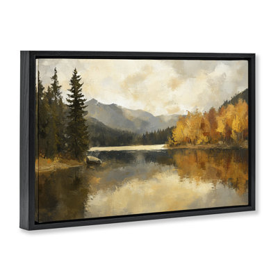 Cadre flottant Peaceful Autumn River, par Petal Prints Design