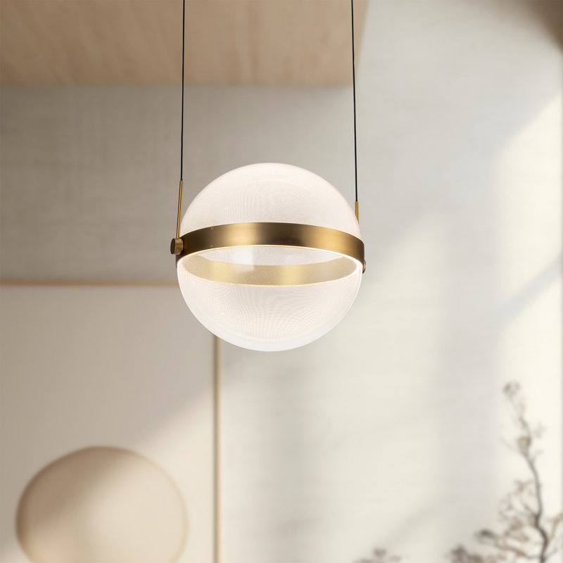 Pisces 1 - Light LED Pendant, Brushed Gold