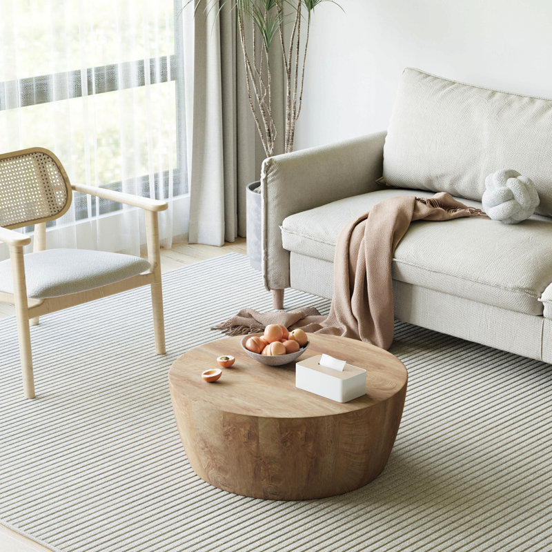 29,53 "Table ronde en panneau de fibres à densité moyenne, table basse industrielle moderne pour cuisine