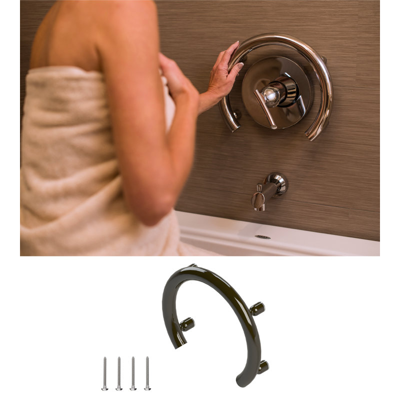 INVISIA Accent Ring in Oil Rubbed Bronze, Designer Luxury Grab Bar 2-in-1 (500 lb. Capacity)