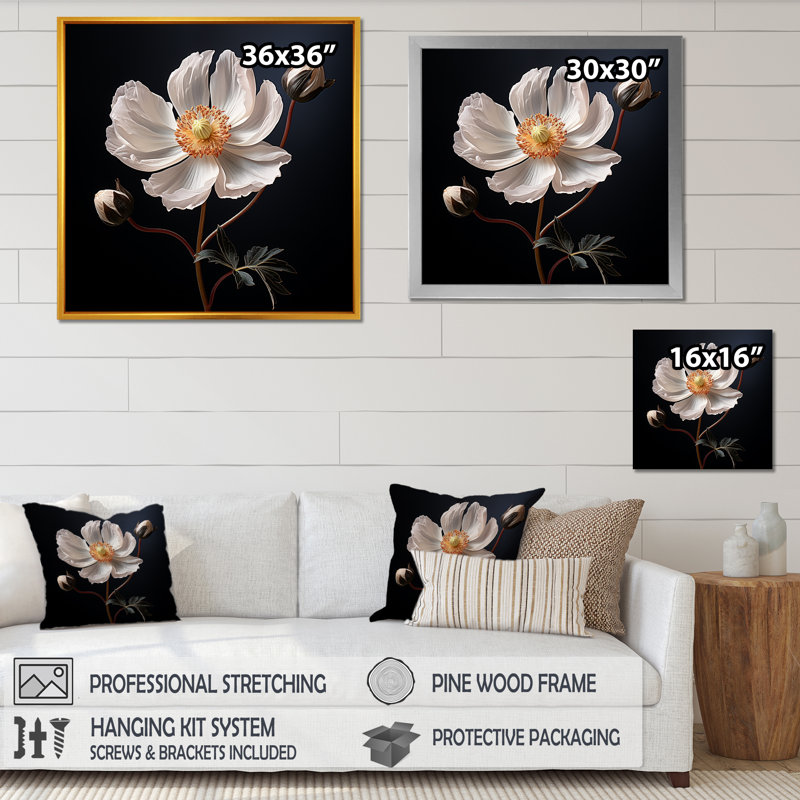 Sunny Ranunculus Dreams I sur toile, H 24 po x l 24 po x P 1 po, Toile tendue