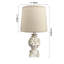 Lampe de table 19 po avec abat-jour floral vert