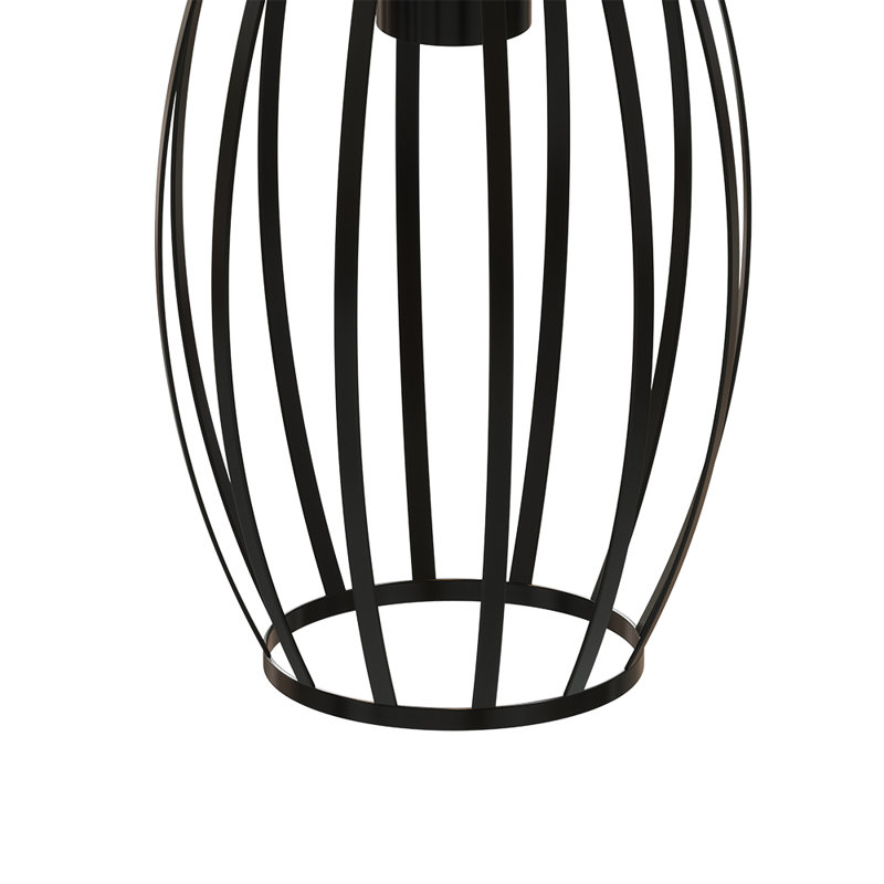 1 - Light Matte Black Chandelier Pendant