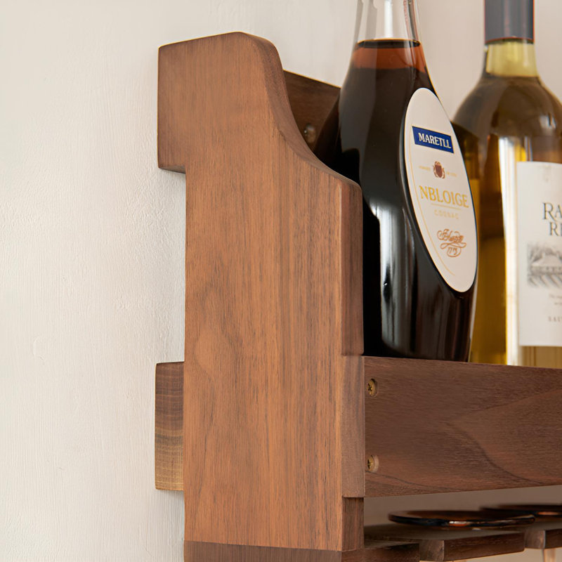 Solid Wood Wall-Mounted Wine Rack