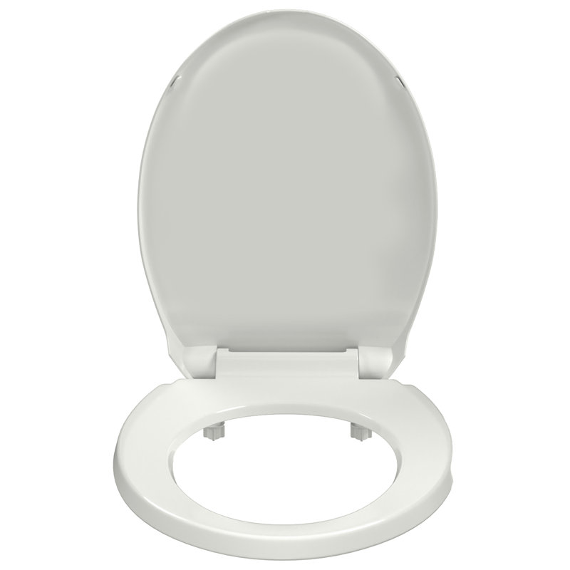 Siège de toilette vidaXL blanc à fermeture en douceur ovale