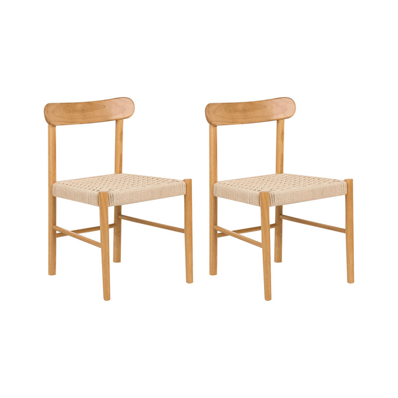 44cm H Polyester Upholstered Side Chair in Brown