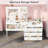 61" Make Up Vanity Desk with Mirror and Lights, Vanity with 8 Wide Storage Drawers & 2 Tier Shelves, 3 Lighting Modes with Adjustable Brightness, Vanity Desk for Bedroom-466806971