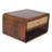Wood Chestnut Wall-Mounted Open Woven Bedside