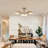 3 - Light Modern Sputnik Semi Flush Mount Ceiling Light-1159085173