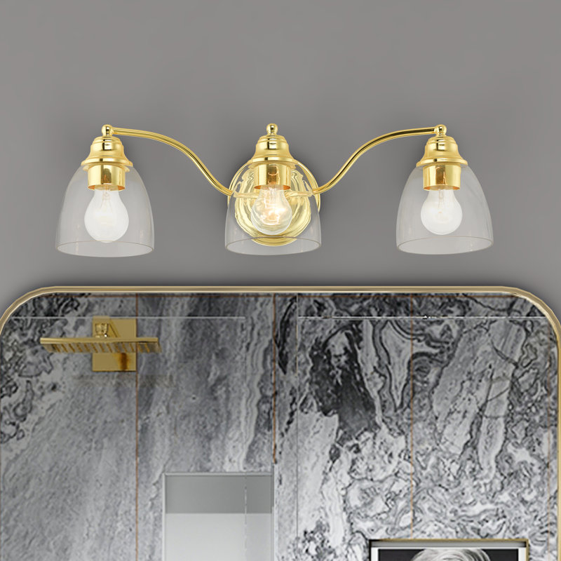 Bargas 3 - Light Dimmable Vanity Light, Polished Brass