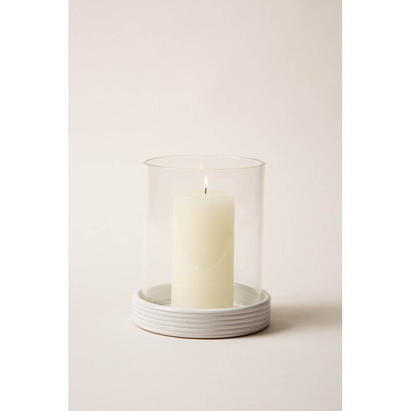 Hemlock Hurricane Candle Holder, Large: 7" X 8"