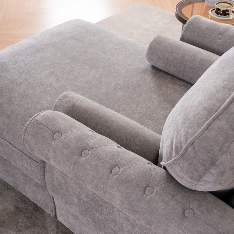 Chaise longue surdimensionnée d'intérieur, Gris clair