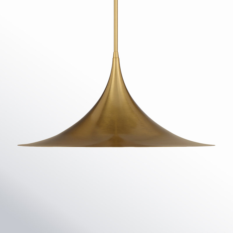 Lorient 1 - Light Dome Pendant in Warm Brass, Warm Brass