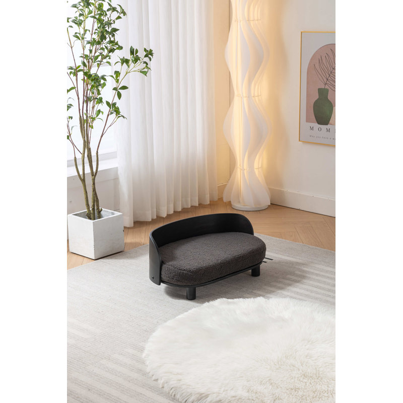 Lit pour chien surélevé de style scandinave, Gris foncé