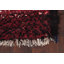 Tapis de couloir en Tapis décoratif laine rouge noué à la main des années 1980 de conception unique 2 pi 10 po x 7 pi 11 po