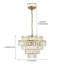 Lustre en cristal 3 lumières Aschim