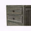 Grande armoire de rangement Farmhouse avec porte vitrée, finition rustique-526146044
