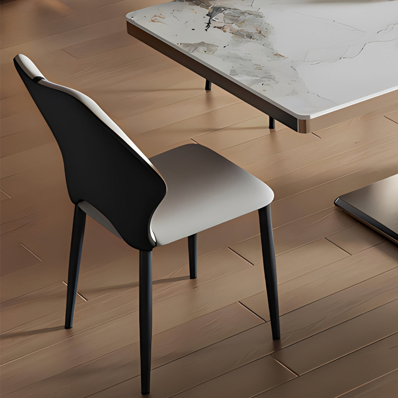 Ensemble de table de salle à manger simple de luxe, 7 pièces : table, 6 chaises, H 29,52 po x l 59,05 po x P 31,49 po
