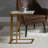 Carbone Modern C-Shape Side Accent Side Table for  with Marble Efect Top - Sofa or Bedside