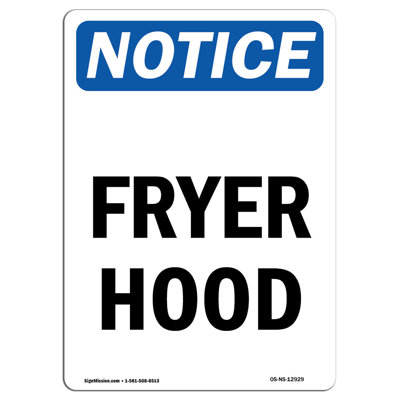 Fryer Hood Sign