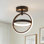 8.26'' Modern Black Circular LED Flush Mount Ceiling Light