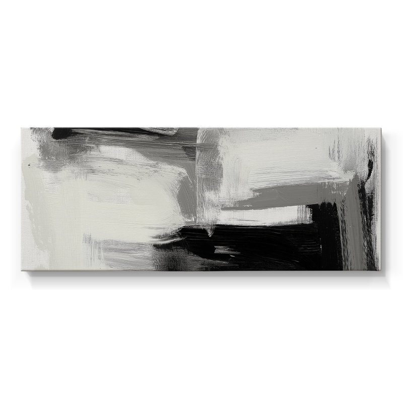 Toile tendue avec châssis abstrait # 8, H 12 po x l 30 po