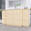 Meuble-lavabo autoportant de 60 po avec lavabo en céramique blanche et 2 armoires de rangement, portes à fermeture douce, chêne blanc américain-542824823