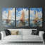 Série Sea and Shore Lxx - ensemble de toiles tendues avec châssis Premium - prêt à être accroché-424812670